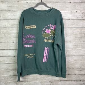 Urban Outfitters Lotus Flower Pullover Sweatshirt Size L/XL